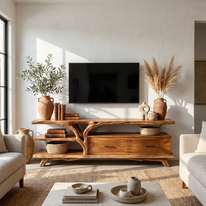 Rustic TV Storage Console For Living Room And Media Space