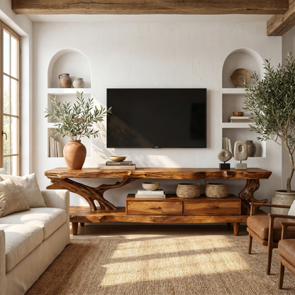 Rustic TV Console Table For Living Room And Interior Design