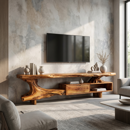 Rustic TV Stand For Living Room And Home Interior