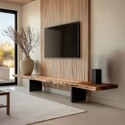 Rustic Console Table Natural Wood Accent Living Room Focal Point