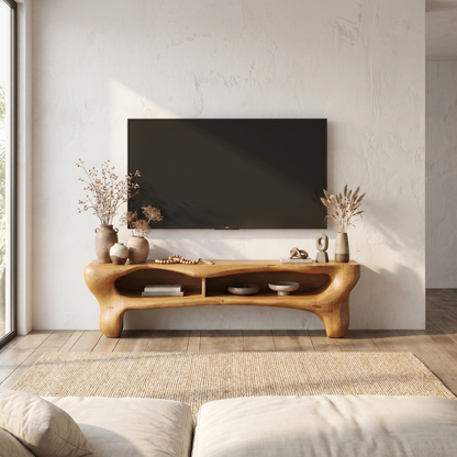 Rustic Christmas TV Cabinet Festive Living Room