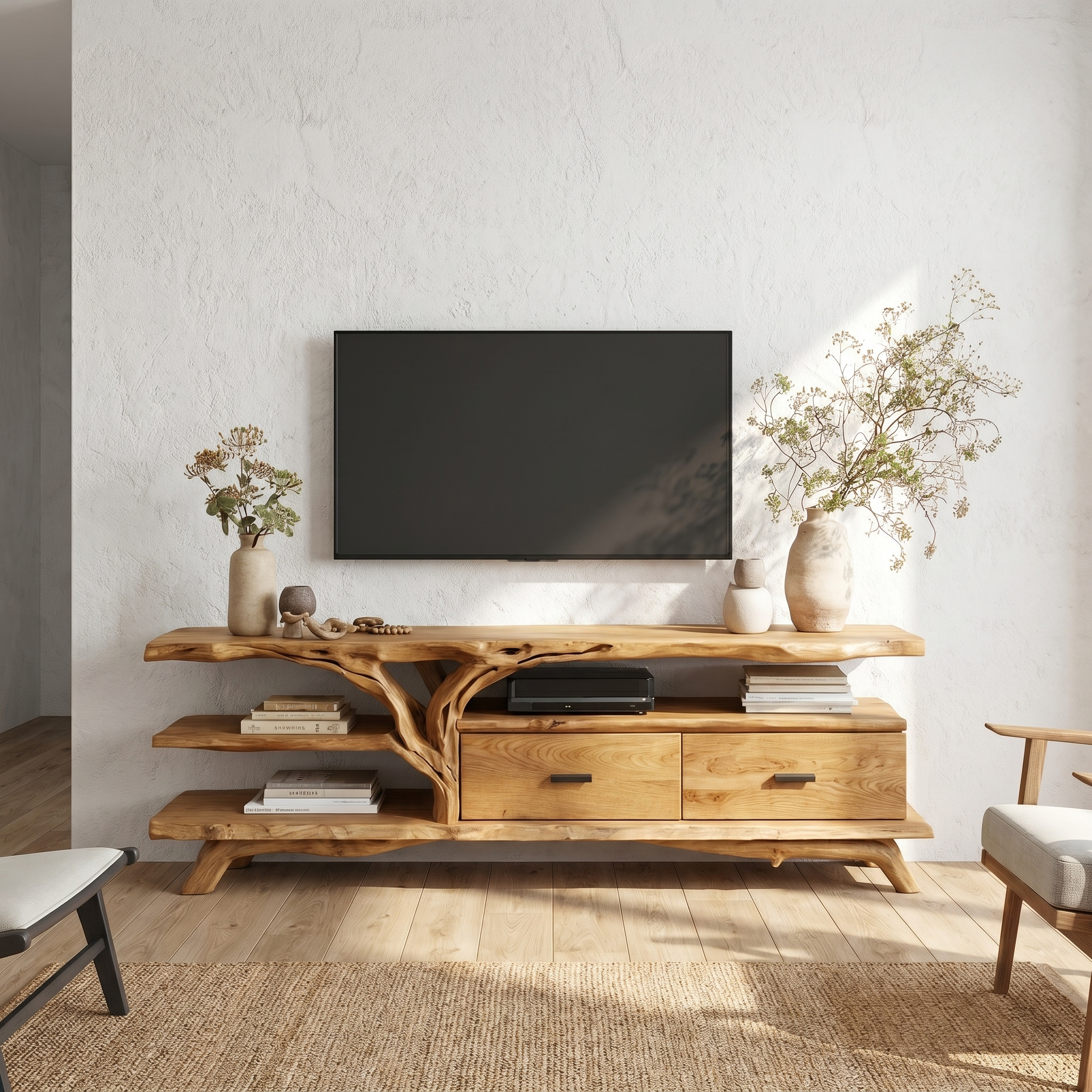 Rustic TV Storage Console For Living Room And Media Space