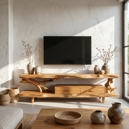 Rustic TV Console Table For Living Room And Interior Design