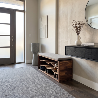 Midcentury Shoe Rack Bench Entryway