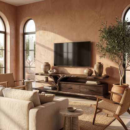 Rustic TV Storage Console For Living Room And Media Space