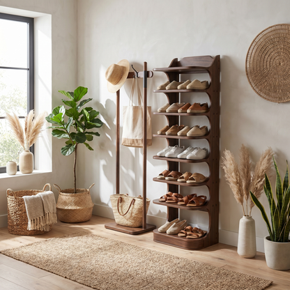 Custom Shoe Rack Solid Wood Decor Home Gift